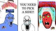 3soyjaks antibiotics blue blue_skin choice crying flag flag:israel flag:palestine flag:united_states glowing green_eyes israel medicine open_mouth palestine probiotics queen_of_spades red red_skin stubble teeth united_states variant:cobson variant:cryboy_soyjak variant:feraljak // 2744x1520 // 1.5MB