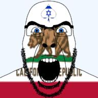 angry animal bear beard blue_eyes california facial_mark flag flag:california flag:israel forehead_mark glasses hair israel looking_at_you open_mouth queen_of_spades soyjak spade star_of_david state stubble subvariant:cobson_front2 subvariant:spadeson template text thick_eyebrows united_states variant:cobson // 800x800 // 159.0KB