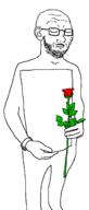 closed_eyes ear frown glasses holding_object its_over mourning rose sad sign stubble subvariant:mournjak template text variant:soyak watch white_background // 840x1960 // 22.7KB