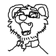 bear clothes ear excited furry glasses open_mouth soyjak stubble variant:bernd variant:unknown // 601x604 // 78.4KB