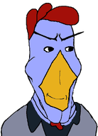 adventures_of_sonic_the_hedgehog beak black_eyes blue_skin chicken comb no_glasses no_stubble pingas robot rooster scratch_(asoth) smile sonic_the_hedgehog subvariant:euroaryan variant:markiplier_soyjak wattle // 691x961 // 44.3KB