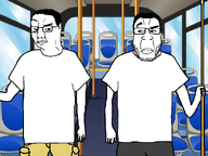 BusSoyin base bus confused looking_at_each_other raised_eyebrow subvariant:chudplier template variant:chudjak variant:markiplier_soyjak // 1000x750 // 196.1KB