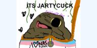 badge brown_troonjak distorted fibromatosis jakparty_soystink_lines trend:jartycuck variant:unknown // 500x250 // 70.4KB