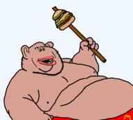 amerimutt arm bart_simpson black_sclera brown_skin ear fat hamburger holding_object mcdonalds meta:op_took_a_selfie_of_xerself obese open_mouth selfie soyjak stubble subvariant:impish_amerimutt the_simpsons variant:impish_soyak_ears // 815x735 // 18.8KB