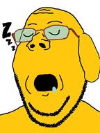 glasses janny open_mouth sleep sleeping stubble variant:gapejak yellow_skin // 600x800 // 97.7KB