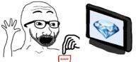 animated arm bump button excited gem glasses hand hands_up open_mouth screen shaking soyjak stubble text variant:excited_soyjak // 700x317 // 88.4KB
