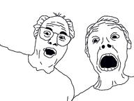 2soyjaks glasses mark_ruffalo open_mouth soyjak tatiana_maslany variant:unknown // 1440x1080 // 205.5KB