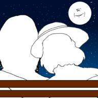 3soyjaks back bald bench clothes glasses grin hair hat love moon night nighttime objectsoy sitting sky smile star stars stubble subvariant:gapejak_female subvariant:wholesome_soyjak variant:gapejak variant:impish_soyak_ears wholesome wink // 1000x1000 // 254.7KB