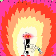 animated aura clothes drinking glasses glowing glowing_eyes open_mouth red_eyes silk_soymilk soy_milk soyjak stubble subvariant:soyak_soymilk super_saiyan variant:soyak // 600x497 // 576.3KB