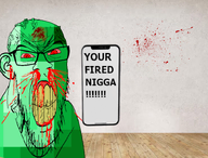 bald bleeding_gums bleeding_wound blood blood_on_face bloodshot_eyes cracked_teeth emerald_(namefag) fired glasses green_skin meta:namefags nosebleed phone room stubble subvariant:feralrage variant:feraljak wall // 740x564 // 452.4KB