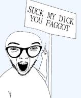 arm glasses hand pointing sign soyjak stubble subvariant:fellatio_lover text variant:abortion_lover // 794x960 // 75.6KB