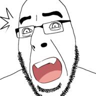 anime glasses konpaku_youmu open_mouth shocked soyjak stubble touhou variant:cobson video_game // 1300x1300 // 340.4KB