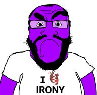 beard broken_heart frown glasses i_hate purple_skin subvariant:science_lover variant:markiplier_soyjak // 800x789 // 32.7KB