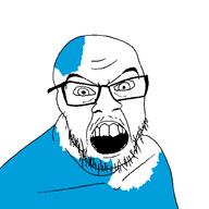 angry antarctica country flag glasses jacksepticeye looking_at_you mustache open_mouth soyjak stubble teeth variant:feraljak youtube // 1500x1500 // 26.6KB