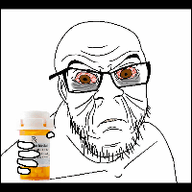 animated glasses hand holding_object meds soyjak stubble variant:feraljak // 200x200 // 404.3KB