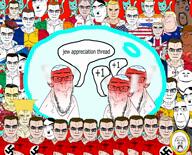 american_flag anime australia blond britain bubble canada england fairy_tale france germany greece happy ireland italy japan jojos_bizarre_adventure judaism kanye_west mirror music nazi_flag nazi_germany nazism new_zealand poland romania scotland seething south_africa spain subvariant:muscular_chud subvariant:teutonson sweden text tranny united_states variant:chudjak video yeezy // 1330x1080, 11.5s // 684.9KB