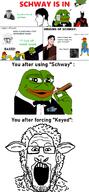 4chan animal anime based_alternative batman bloodshot_eyes bowtie can cat cigar clothes comic crying dance ear frog garbage gigachad glasses grey_skin hand hat holding_object kanye_west keyed monster_energy open_mouth pepe push_pin qa_(4chan) schway sheep sneed snout soyjak text the_simpsons trash_can tuxedo underpants variant:markiplier_soyjak wojak // 800x1724 // 306.8KB