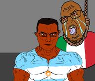 2soyjaks argentina bloodshot_eyes brimmiest_comments_section☣️☣️☣️_do_not_enter☣️☣️☣️ brown_skin buff clothes crying ear flag flag:argentina flag:italy glasses hair hanging italy op_is_a_mindbroken_pajeet_retard_who_is_obsessed_with_itaryans rope soyjak subvariant:chudjak_front subvariant:muscular_chud suicide tongue variant:chudjak variant:shotjak vein yellow_teeth // 1200x1029 // 395.7KB