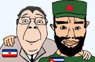 beard castro chud_cis_alliance commie communism cuba fidel_castro flag:cuba flag:yugoslavia friendship josip_broz_tito red_star star_(symbol) subvariant:chudjak_front tito uniform variant:bernd variant:chudjak wholesome yugoslavia // 834x541 // 61.5KB