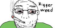 balding bloodshot_eyes blunt clothes ear fume glasses hair nigger_weed oekaki smoking soyjak stubble text variant:unknown weed // 500x250 // 22.2KB