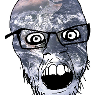 angry crazed earth glasses mustache open_mouth planet series:spacejaks solar_system soyjak space stubble variant:feraljak // 811x1049 // 967.8KB