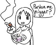 anime anime_female azumanga_daioh cigarette clothes hanging kasuga_ayumu purple_hair question_mark rope smoke sonnenrad speech_bubble szukana_daioh tranny transgender_flag tshirt variant:bernd // 847x671 // 56.8KB