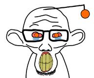 animal antenna bloodshot_eyes clenched_teeth crying ear glasses monkey orange_eyes reddit redditard soyjak stubble variant:monkeyjak2 yellow_teeth // 823x683 // 75.2KB