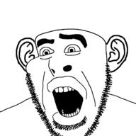 ear open_mouth soyjak stubble variant:cobson // 721x720 // 51.3KB