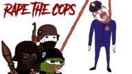 animated arm bloodshot_eyes cigarette clothes collar_tabs combat_helmet crying epaulettes firearm frog full_body glasses gun hair hand hanging helmet judaism leg lynching military_uniform nazism open_mouth pepe police police_hat rifle rocket_launcher rope schutzstaffel soyjak star_of_david stubble swastika text tongue variant:bernd weapon wojak yellow_teeth // 1200x675 // 2.4MB