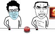 button erm glasses mark mask nothing_ever_happens nothingburger nuclear nuclear_explosion press red_button something_might_happen variant:chudjak variant:unknown // 1179x759 // 117.1KB