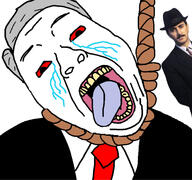 bloodshot_eyes boris_yeltsin chechen_war chechenya crying dudaev hanged open_mouth rope soyjak suicide tongue variant:bernd // 1242x1162 // 263.5KB