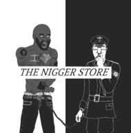 album_cover angry arm artist:entiral black_skin body chain cigar coon death_grips german_uniform glasses hitler_mustache leg mc_ride music nigger open_mouth rage runes skull skull_and_bones soyjak subvariant:science_lover swastika text the_money_store variant:chudjak variant:markiplier_soyjak // 1480x1496 // 325.0KB