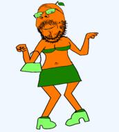 admin beard belly_button booba boot boots bra froot glasses green_clothes high_heels leaf orange orange_skin purse series:slutjaks skirt slut smile stubble subvariant:slutjak tinted_glasses tits variant:gapejak // 2560x2860 // 211.0KB