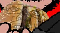 brown_skin glasses hamburger holding_object looking_at_you teeth variant:sidjak // 1116x630 // 108.7KB