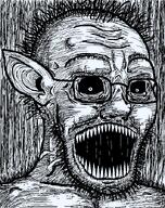 glasses goblin hair series:fusionjaks sharp_teeth subvariant:schizojak variant:markiplier_soyjak variant:soyak vein white_pupils // 1110x1400 // 80.5KB