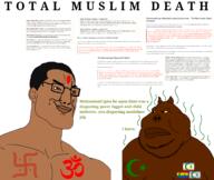 animal bindi brown_skin chad chud closed_mouth crescent_and_star ear faggot flag:lgbt_pride_flag flag:minor_attracted_person flag:transgender_pride_flag glasses goat_fucker greentext hindu hinduism india indian islam meta:pajeets_arent_that_trustworthy meta:soyduel_took_place_in_comment_section meta:tagme mohhamed mudslime muhammad nigger pakistan pakroach pedophile pig pig_nose pisslam poopistan porkistan rapeistan sandnigger shitlam soyjak star_and_crescent stink_lines stinky stubble swastika text tmd total_muslim_death trvke trvthnvke variant:meximutt wordswordswords yellow_sclera // 2622x2206 // 737.9KB