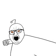 antenna fist glasses mouth_open orange_eyes reddit snoo teeth variant:punchjak white_background // 2048x2048 // 191.0KB