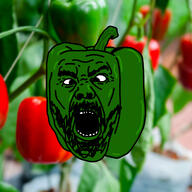beard bell_pepper food green_skin open_mouth pepper pepperjak plant soyjak stubble variant:unknown vegetable // 2000x2000 // 1.0MB