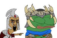 amphibian arm armor bloodshot_eyes closed_eyes closed_mouth clothes crossed_arms crown crying crying_wojak frog glasses grey_skin hair hand hat helmet imperial_(the_elder_scrolls) imperial_legion meta:tagme nas:pepe open_mouth pepe_the_frog pointing smug soyjak stormcloak stubble subnas:apu the_elder_scrolls the_elder_scrolls_v:_skyrim the_jagged_crown variant:chudjak video_game // 1168x777 // 202.9KB