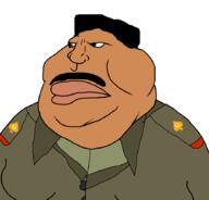 brown_eyes iraq military_uniform saddam_hussein variant:meximutt // 888x849 // 44.6KB