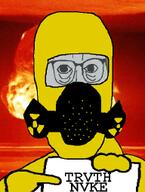 clothes explosion fact glasses hazmat_suit irl_background pointing sign text truth_nuke trvthnvke variant:Cobbert // 192x255 // 50.9KB