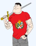 bolivia buff confederation flag full_body holding_object peru peru–bolivian subvariant:mexiaryan sword variant:meximutt white_skin // 1514x1910 // 270.9KB