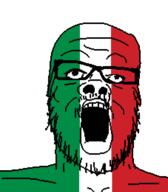 country countrywar flag flag:italy glasses italy mustache open_mouth soyjak stubble variant:a24_slowburn_soyjak // 454x520 // 8.0KB