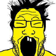 asian glasses hair nice open_mouth small_eyes soyjak stubble variant:markiplier_soyjak yellow // 600x800 // 47.9KB