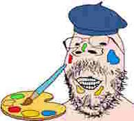 babyjak beret caca compressed glasses happy paintbrush painting smile teeth variant:gapejak // 195x177 // 3.3KB