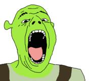 clothes dreamworks ear green_skin ogre ogre_ears open_mouth shrek soyjak variant:isaac // 723x600 // 24.4KB