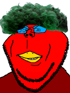 alternate angry beak beetroot bird broot_(user) food glasses leaf red_skin series:brootiverse smug stubble variant:impish_soyak_ears vegetable xitter zoomer zoomer_hair // 598x800 // 237.3KB