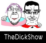 2soyjaks chud_troon_alliance clothes ear flag friendship glasses hair hand happy makeup mustache nazism podcast purple_hair smile soyjak stubble subvariant:chudjak_front swastika thedickshow tranny variant:bernd variant:chudjak // 888x832 // 299.3KB