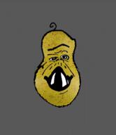 animated baby deformed food fruit mustache pear smile soyjak strobe subvariant:jacobson variant:a24_slowburn_soyjak // 579x670 // 169.7KB