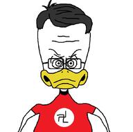 angry animal barnyard beak bird chud duck glasses hair nazism new_toss soyjak swastika toss trvthnvke variant:duckjak // 691x689 // 16.9KB